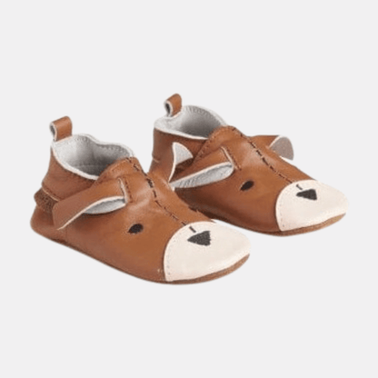 En Fant First Step Shoes En-Fant Leather Slippers - Leather Brown