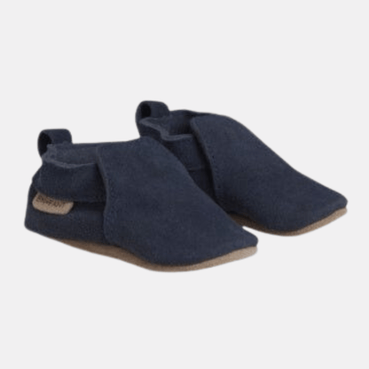 En Fant First Step Shoes En-Fant Leather Slippers - Navy Blue