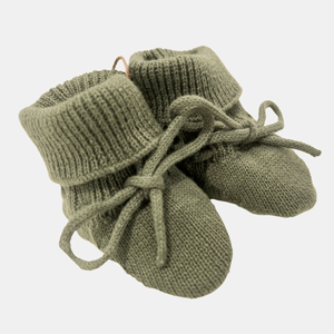 Fixoni Socks 0-1 Months Fixoni  Baby Footies Knit - Duck Green