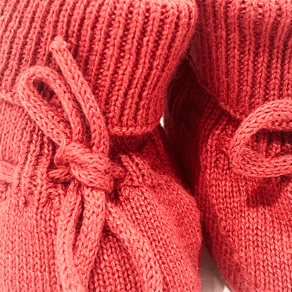 Fixoni Socks Fixoni  Baby Footies Knit - burgundy