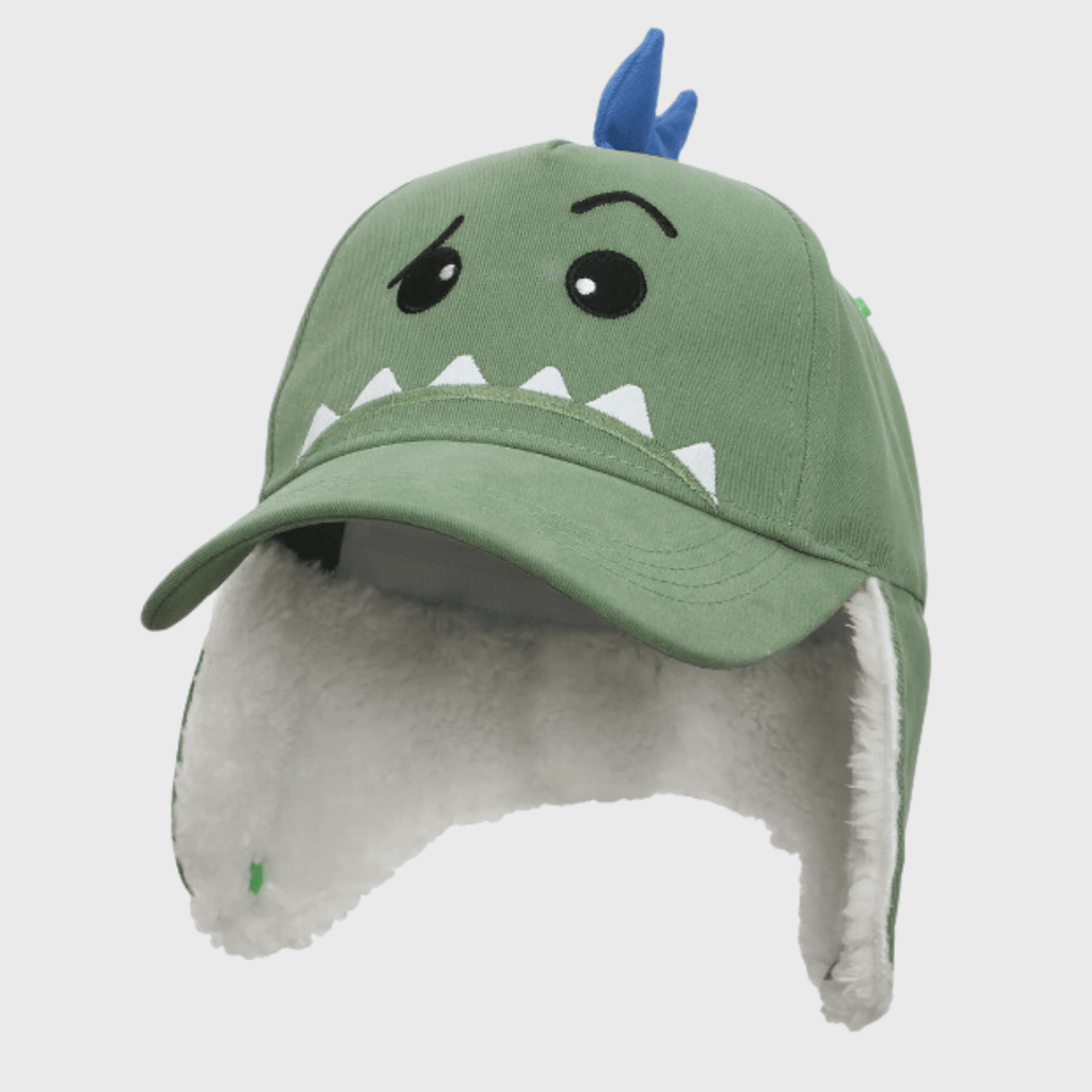 FlapJackKids Hats FlapJackKids 3D Caps with Earflaps Dino 4-6 Yrs