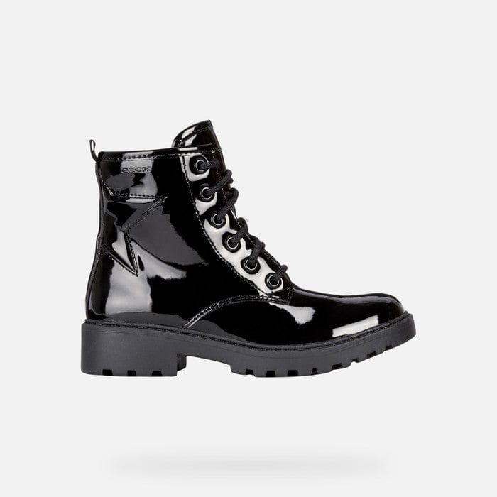 GEOX boots GEOX Casey Girl Patent Leather Boot Black