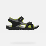 GEOX Sandals GEOX Boys J Vaniett Black/Lime Sandals