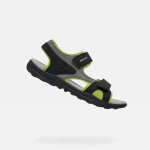 GEOX Sandals GEOX Boys J Vaniett Black/Lime Sandals