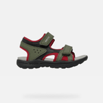 GEOX Sandals GEOX Boys J Vaniett Military/Red Sandals