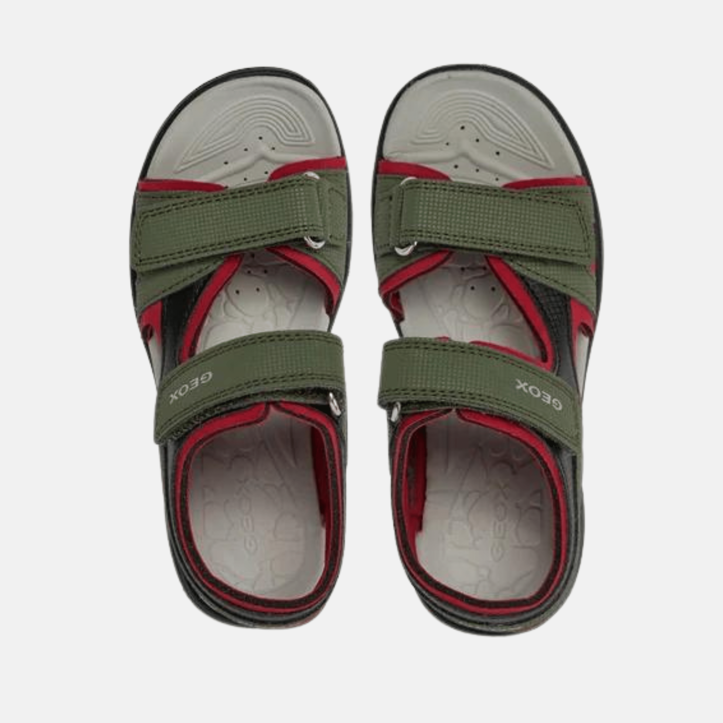 GEOX Boys J Vaniett Military Red Sandals