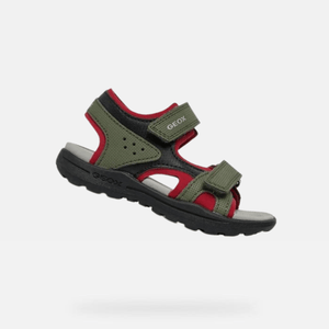 GEOX Sandals GEOX Boys J Vaniett Military/Red Sandals