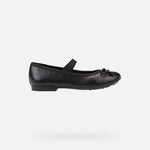 GEOX School/Uniform Shoes GEOX Plie Girl Smooth Leather Uniform Shoes Black