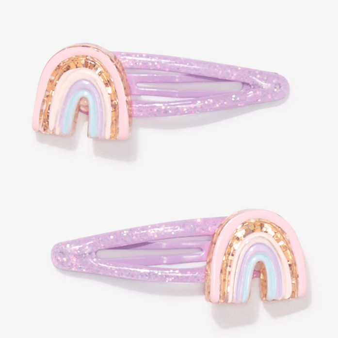 Hatley Hair Accessories Hatley - sparkle rainbow snap clips