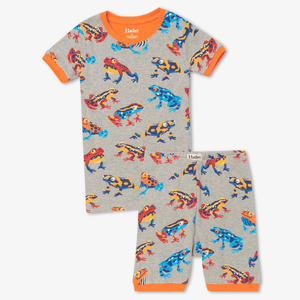 Hatley Pajamas 2 yrs Hatley Kids - Leaping frogs organic cotton raglan pajama set