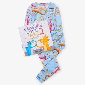 Hatley Pajamas Hatley Books to Bed - dragons love tacos pajama set with book