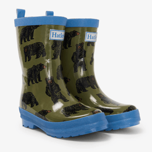 Hatley Rain Boots 4 Little Kids Hatley Kids - wild bears shiny rain boots