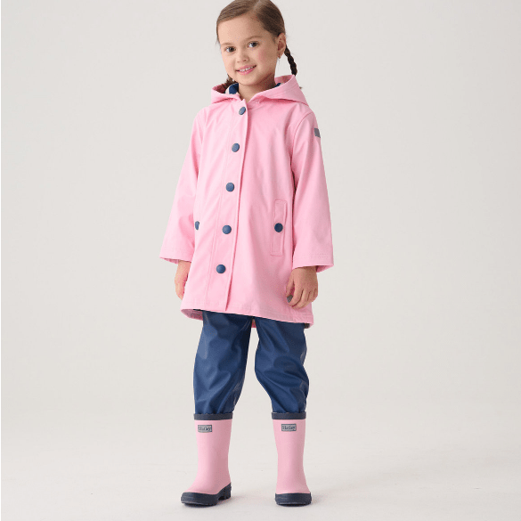 Hatley Rain Boots Hatley Kids - Pink & Navy matte rain boots