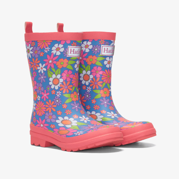 Hatley Kids Retro Floral Matte rain boots lilsoles