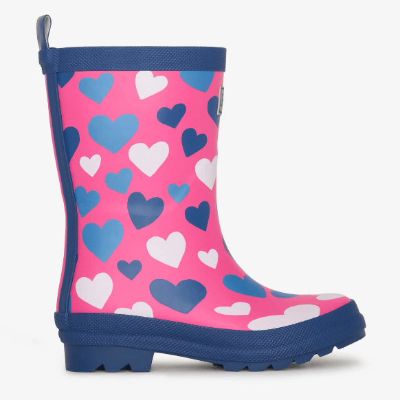 Hatley Rain Boots Hatley Kids - White hearts matte rain boots