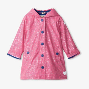 Hatley Rain Suits 2 yrs Hatley Kids - Girls Glitter Hearts Button-Up Rain Jacket