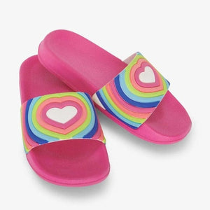 Hatley Sandals 8 Little Kids Hatley Kids - Girls Rainbow Heart Slides