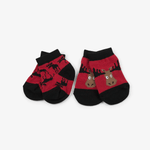 little blue house Socks 0-12 Months LITTLE BLUE HOUSE Moose on Red 2-Pack Baby Socks