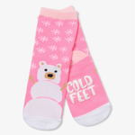 little blue house Socks 2-4 Yrs LITTLE BLUE HOUSE Kids Pink Snow Bear Crew Socks