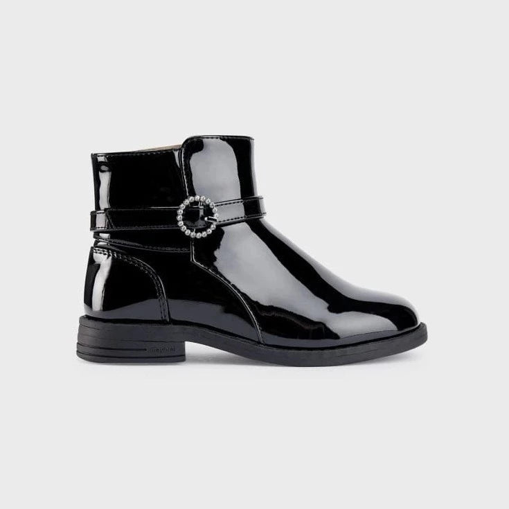 Patent buckle sale boots