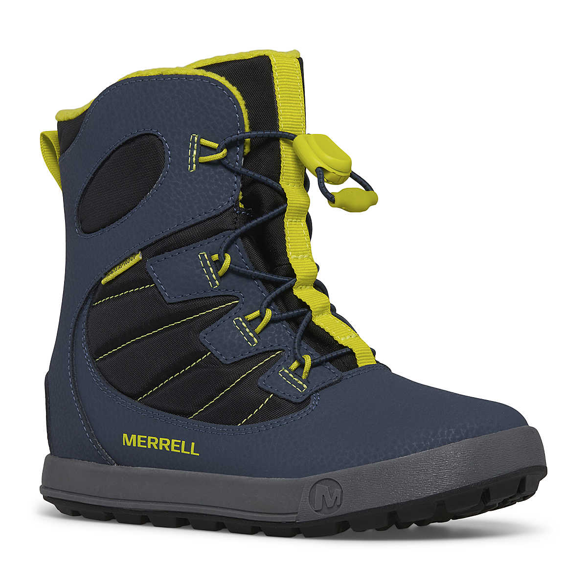 Merrell Winter Boots 11 Big Kids Merrell Big Kid's Snow Bank 4.0 Waterproof Winter Boots - Navy/Lime