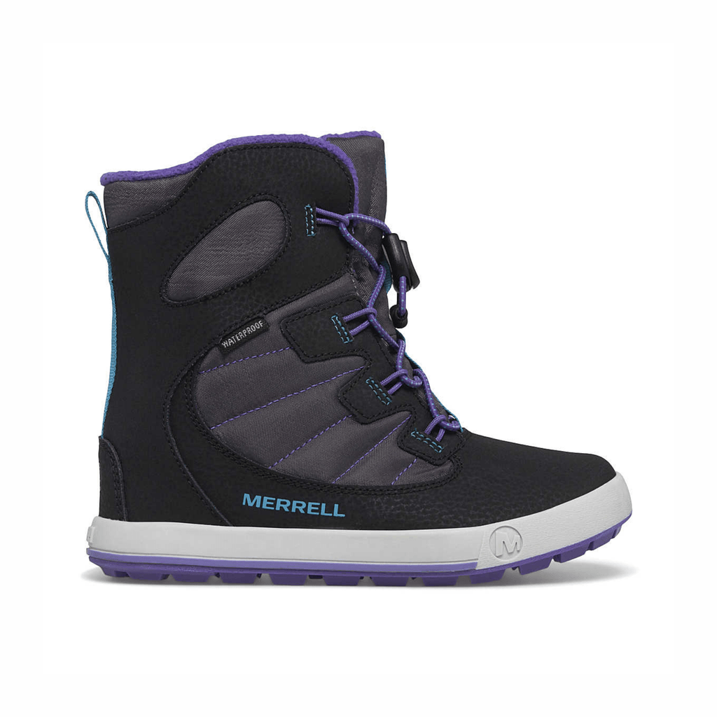 Merrell Winter Boots Merrell Big Kid's Snow Bank 4.0 Waterproof Winter Boots - Bk/Purple/Tq
