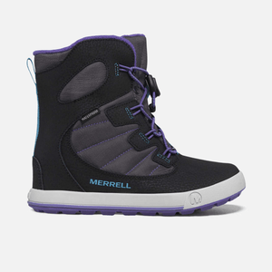 Merrell Winter Boots Merrell Big Kid's Snow Bank 4.0 Waterproof Winter Boots - Bk/Purple/Tq