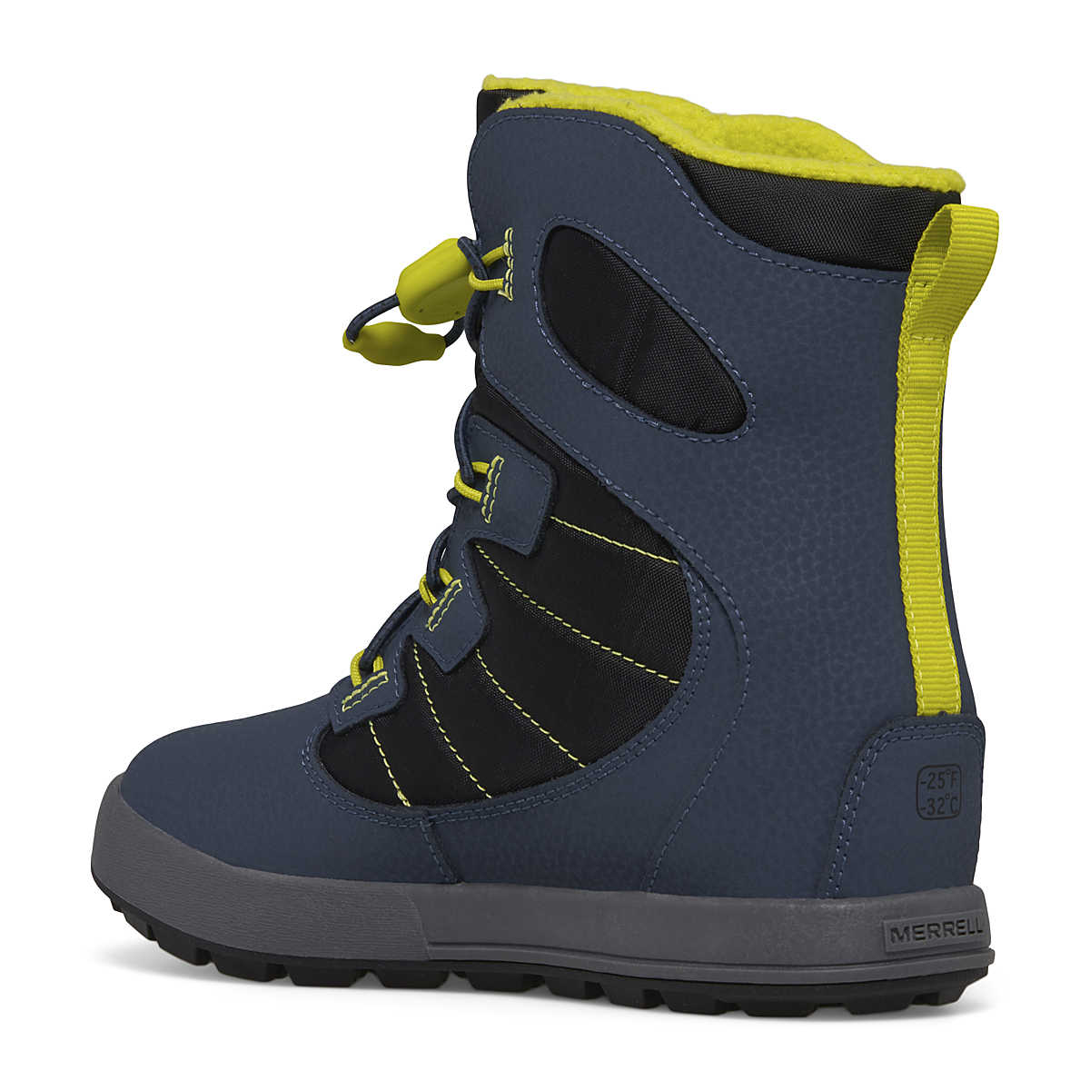 Merrell Winter Boots Merrell Big Kid's Snow Bank 4.0 Waterproof Winter Boots - Navy/Lime