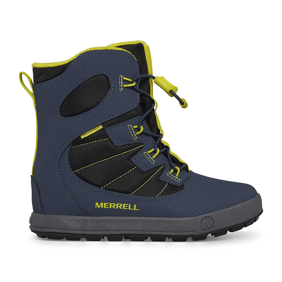 Merrell Winter Boots Merrell Big Kid's Snow Bank 4.0 Waterproof Winter Boots - Navy/Lime