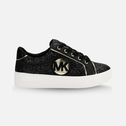 Michael Kors Sneaker Michael Kors Jordana Poppy Black Sparkle Runner - Black / Gold