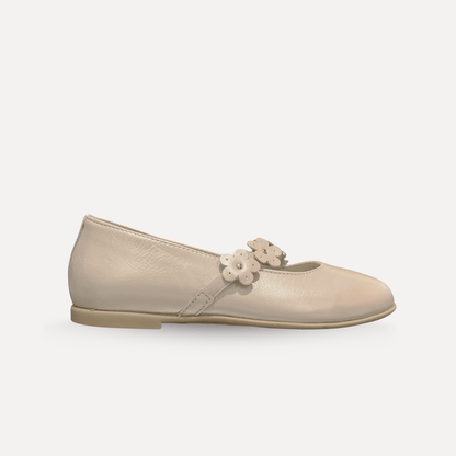 Naturino Mary Jane Naturino Ballerina Taquete - Pearl White