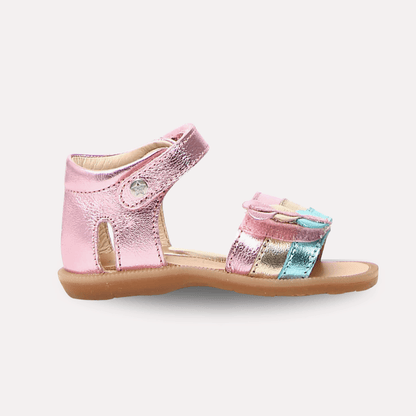 Naturino Sandals Naturino Zeja Metallic Platinum - Pink - Celeste