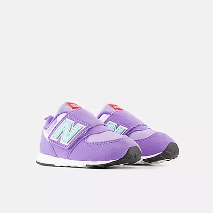 New Balance First Step Shoes 9 Little Kids New Balance 574 NEW-B Hook & Loop Violet crush with bright cyan