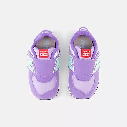 New Balance 574 NEW B Hook Loop Violet crush with bright cyan
