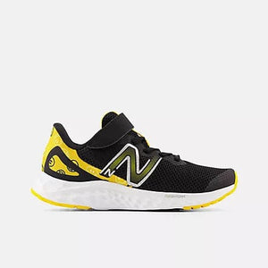 New Balance Sneaker New Balance Fresh Foam Arishi v4 Bungee Lace with Top Strap - Black with hot marigold