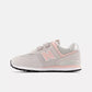 New Balance 574 Hook & Loop Sneakers- Grey/Pink