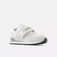 New Balance 574 Hook & Loop Sneakers- Grey/ White