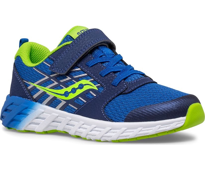 Saucony Runners 1 Big Kids Saucony Wind 2.0 Sneaker Blue/Green