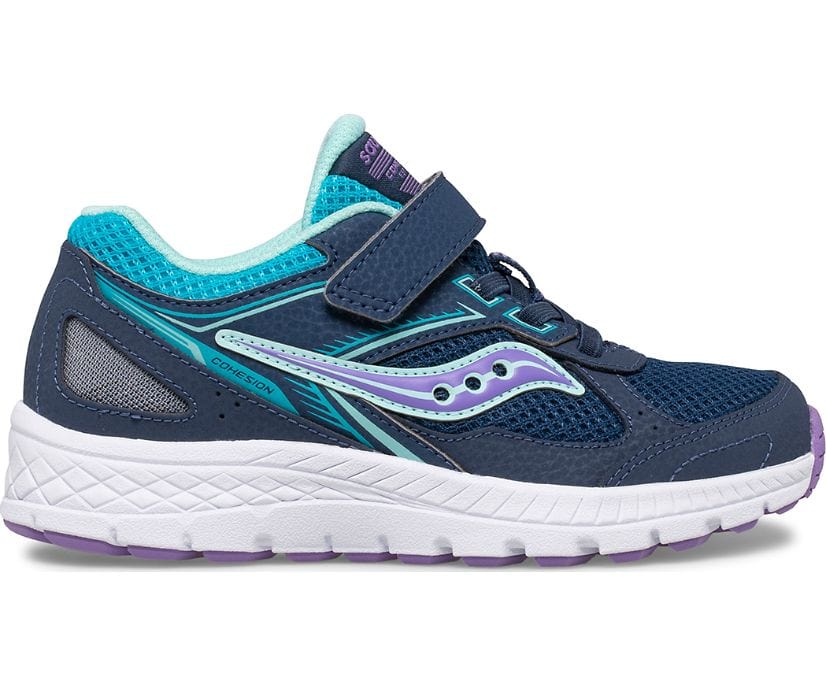 Saucony Runners Saucony Cohesion 14 A/C Sneaker Navy/ Turq/ Purple
