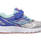 Saucony Runners Saucony Cohesion 14 A/C Sneaker Silver/ Periwinkle/ Turq