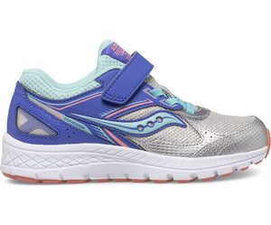Saucony Runners Saucony Cohesion 14 A/C Sneaker Silver/ Periwinkle/ Turq