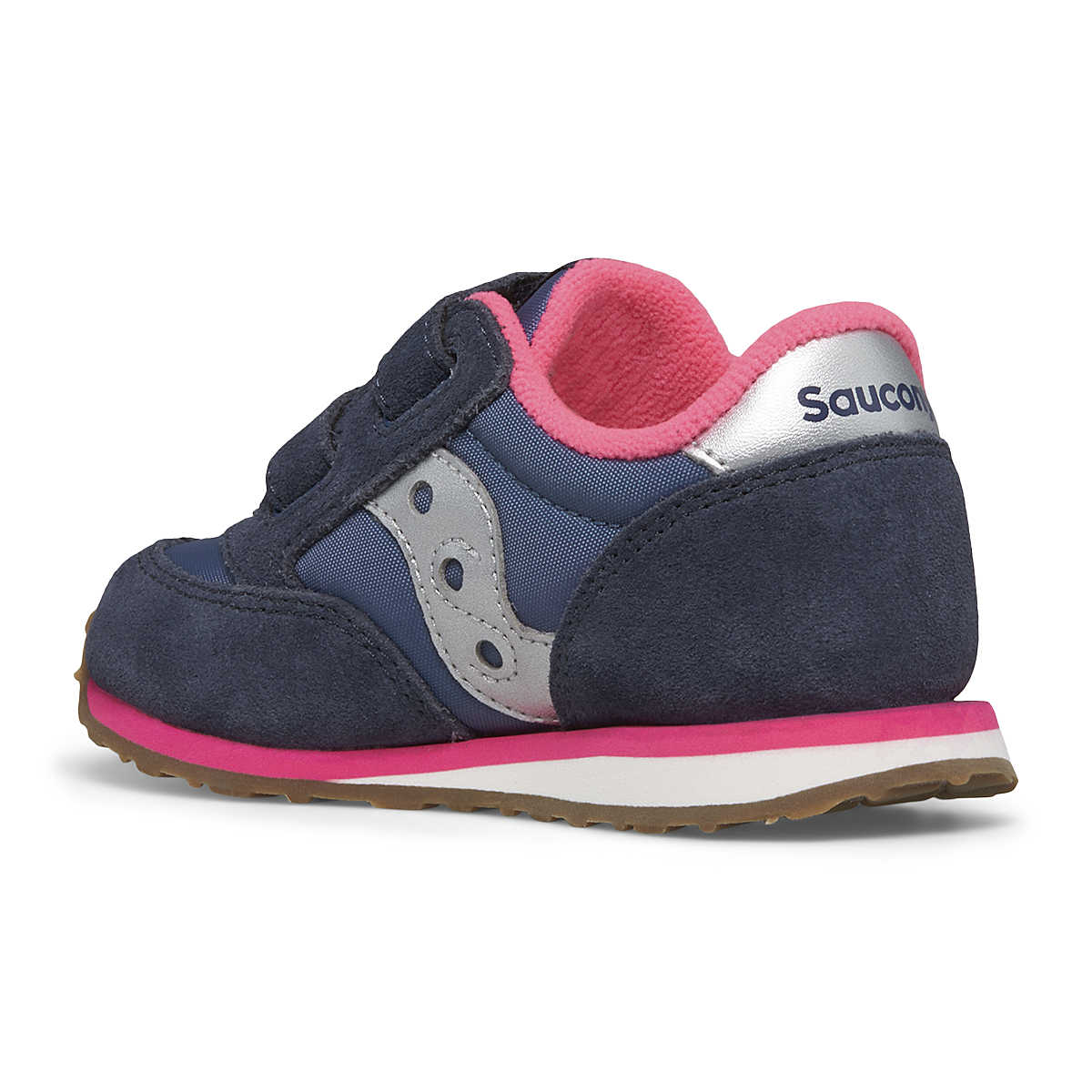 Saucony Runners Saucony Little Kids' Jazz Hook & Loop Navy/Silver/Pink