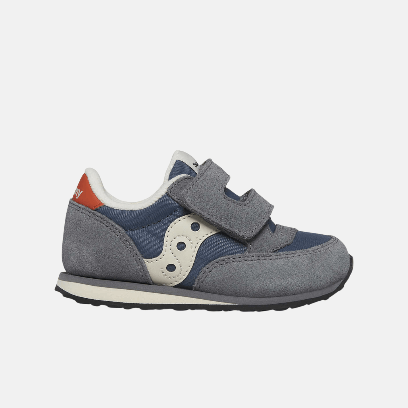 Saucony Runners Saucony Little Kids Jazz Hook & Loop Sneaker - Grey/Blue/Orange