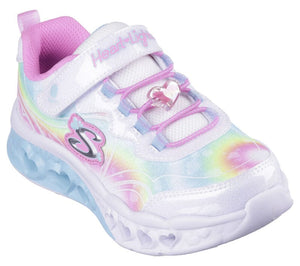 Skechers Sneaker 11 Big Kids Skechers Flutter Heart Lights Groovy Swirl- White/Multi