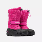 Sorel Winter Boots 10 Little Kids Sorel Flurry Print Winter Boots - Fuchsia Fizz/Black