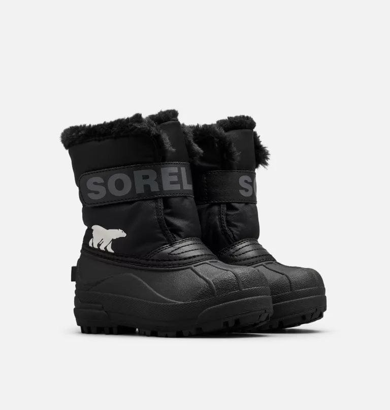 Sorel Winter Boots 4 Little Kids Sorel Childrens Snow Commander Waterproof Boot - Black, Charcoal