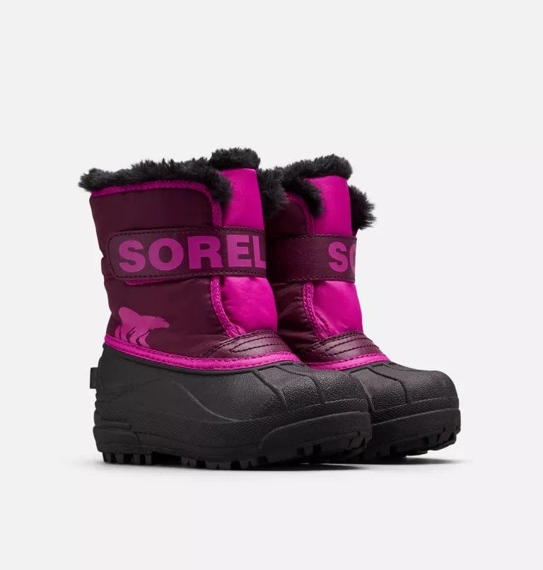 Sorel Winter Boots 4 Little Kids Sorel Childrens Snow Commander Waterproof Boot - Purple Dahlia, Groovy Pink