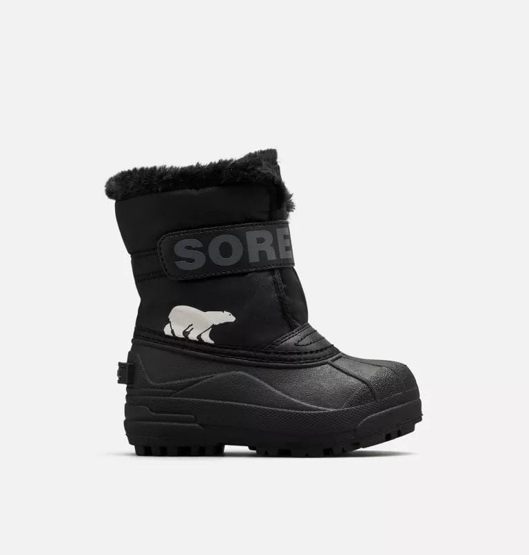 Sorel Winter Boots Sorel Childrens Snow Commander Waterproof Boot - Black, Charcoal