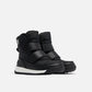 Sorel Winter Boots Sorel Childrens Whitney II Strap Winter Boots - Black/Sea salt