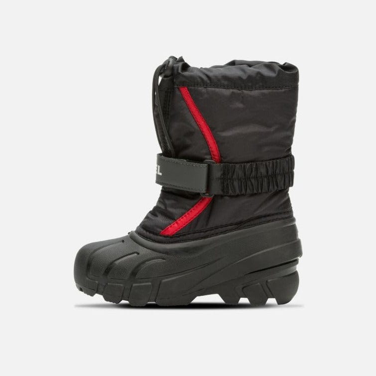 Sorel Flurry Winter Boot Black Bright Red lilsoles